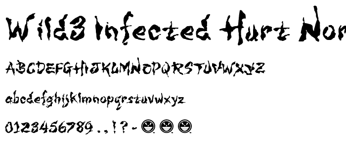 WILD3 Infected Hurt Normal font